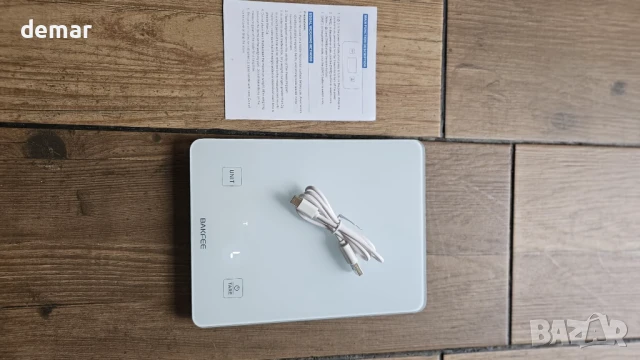 BAKFEE Водоустойчива кухненска везна IP67 със стъклена повърхност, 10 кг хранителна везна, бяла, снимка 4 - Други стоки за дома - 50796096