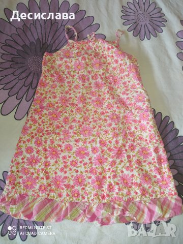 Детска лятна рокля цветя, снимка 1 - Детски рокли и поли - 42346953