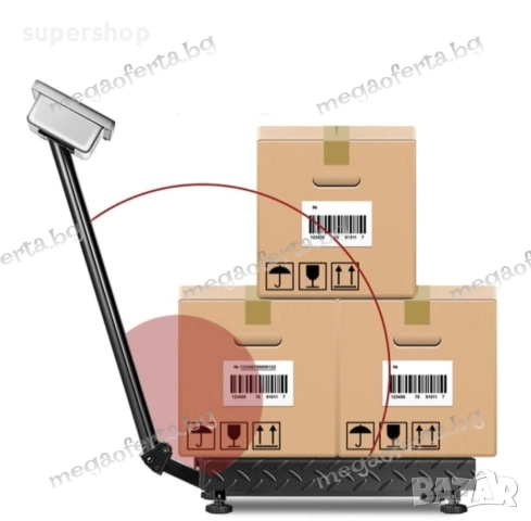 Платформен Кантар до 100кг. с Акумулаторна Батерия, снимка 8 - Везни - 51717814