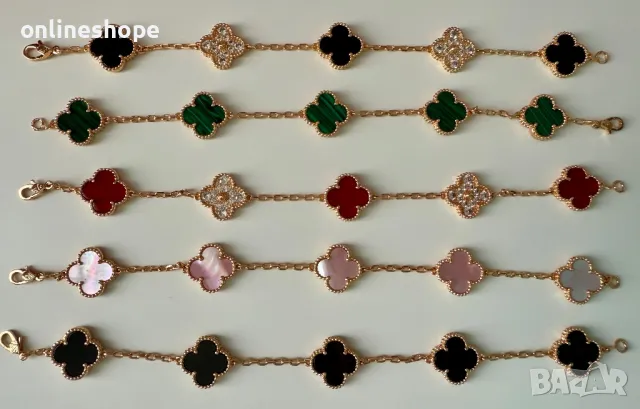 Van Cleef & Arpels Гривна с 18к златно покритие - ПЕЧАТ , снимка 16 - Гривни - 50286070