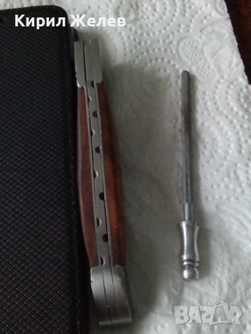 Сгъваем нож с кожена калъфка 53806, снимка 3 - Антикварни и старинни предмети - 53503766