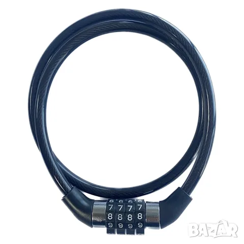 Черно заключващо въже 60 cm и 10 mm с код, снимка 2 - Аксесоари и консумативи - 55866620