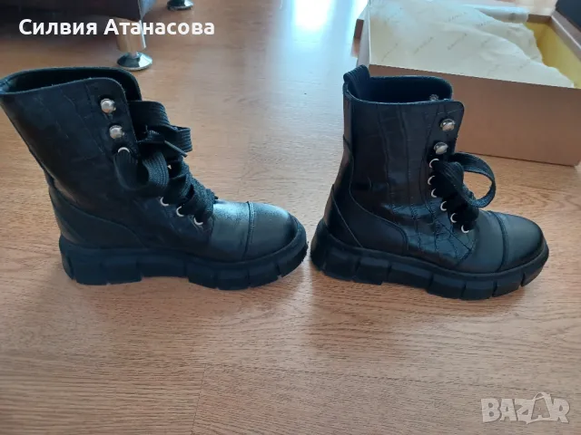 Зимни боти ALOHAS ест.кожа, снимка 4 - Дамски боти - 48010216