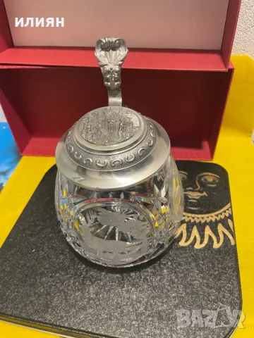 Халба кристална с ловни мотиви. Елен.  Орел.  Глухар. , снимка 9 - Други ценни предмети - 48831174