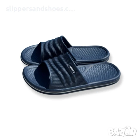 Мъжки чехли Runners в черен и син цвят 46/48