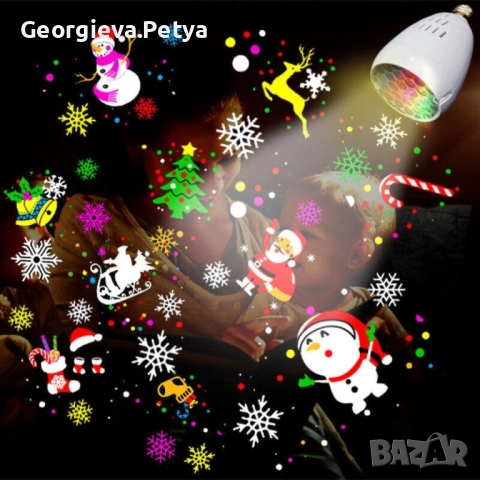 Коледна LED прожекционна лампа XL-725 Коледни Мотиви/1 режим на светене/ мощност: 4W, снимка 5 - Прожектори - 52648705