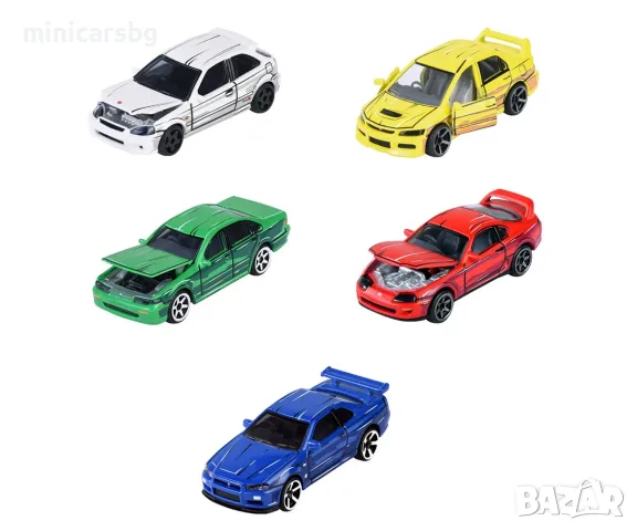 Метални колички JDM Legends Anime – комплект 5 броя, снимка 2 - Колекции - 55983922