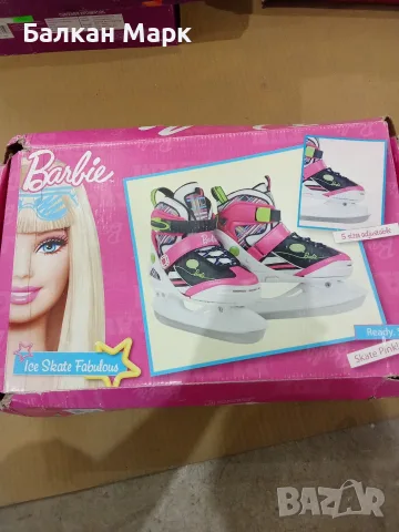 Детски,дамски регулируеми кънки за лед Barbie Ice Skate Fabulous (номер 38-42), снимка 2 - Ролери, кънки - 56103654