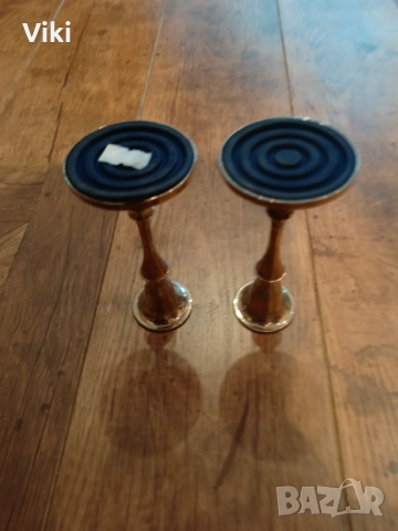 Свещници посребрени 2 бр, снимка 2 - Декорация за дома - 52095043