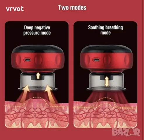 Интелигентните комплекти за терапия с вендузи Масажор за болки в мускулите и ставите Целулитен масаж, снимка 6 - Други - 49396612