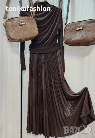 Блуза цвят кафе, снимка 4 - Блузи с дълъг ръкав и пуловери - 52290717