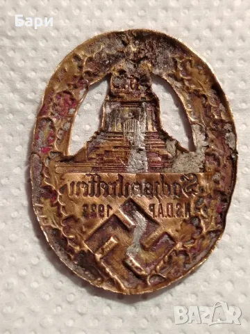 Стара немска значка от втората световна война Sahsentreffen NSDAR 1933, снимка 8 - Колекции - 50104800