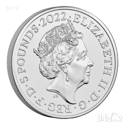 МОНЕТА ОТ 5 ПАУНДА – ЦАРУВАНЕТО НА КРАЛИЦА ЕЛИЗАБЕТ II- КРАЛСКИ МОНЕТЕН ДВОР 2022г. ПЛАТИНЕН ЮБИЛЕЙ, снимка 4 - Нумизматика и бонистика - 52577450