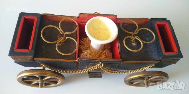 Старинен музикален файтон за алкохолна напитка, снимка 5 - Антикварни и старинни предмети - 44209137