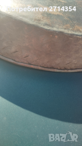 Стара медна тава , снимка 3 - Антикварни и старинни предмети - 44610592