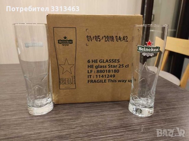 Оригинални чаши на Хайнекен в Подаръци за мъже в гр. Варна - ID35834127 —  Bazar.bg