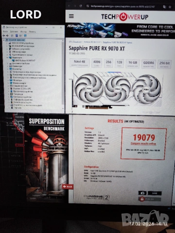 Видеокарта Sapphire Pure AMD Radeon RX 9070 XT OC 16GB, снимка 14 - Видеокарти - 53508923