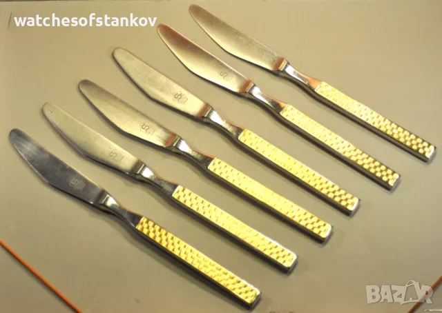 Rostfrei Solingen GP Handles Set of 6 German Dinner knives, снимка 2 - Антикварни и старинни предмети - 55908203