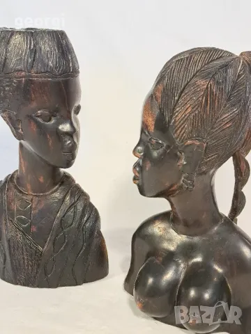 африкански статуетки дърворезба абанос  20/3, снимка 4 - Статуетки - 47795373