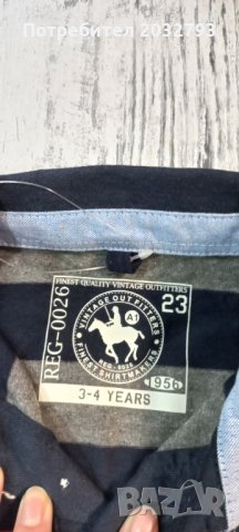 Трикотажна блуза с яка 3-4 години, снимка 2 - Детски Блузи и туники - 34640300