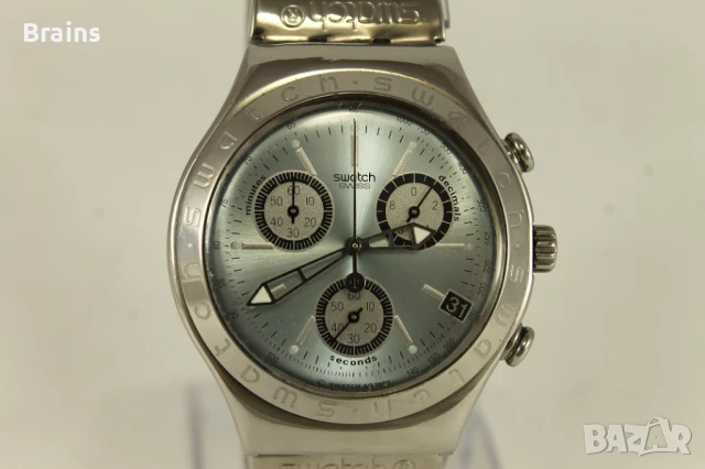 SWATCH IRONY CHRONOGRAPH Швейцарски Кварцов Хронограф, снимка 4 - Мъжки - 50805597