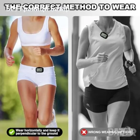 Нов Преносим спортен педометър с калории, разстояние и време за спорт, снимка 4 - Други спортове - 47652559