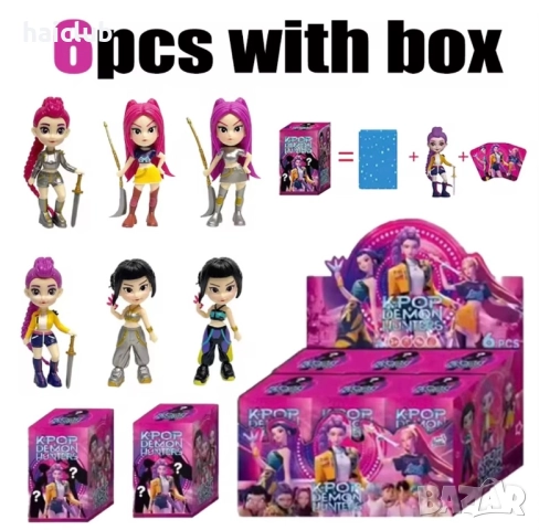 K pop demon hunters фигурки/Кей поп ловци на демони фигури, снимка 8 - Кукли - 52517306