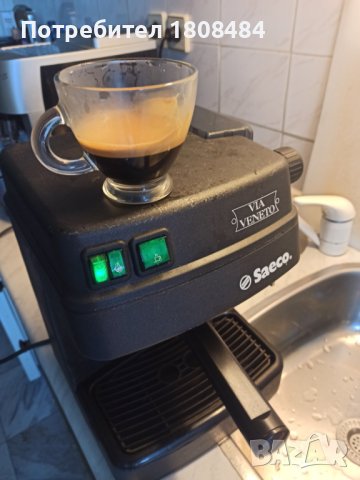 Кафемашина Саеко Виа Венето с ръкохватка с крема диск, работи отлично и прави хубаво кафе с каймак , снимка 2 - Кафемашини - 40972195