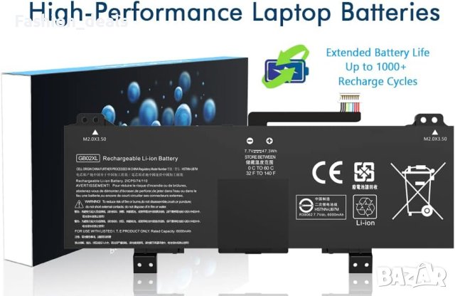 Нова Резервна GB02XL батерия за лаптоп за HP Chromebook, снимка 3 - Други - 41747064