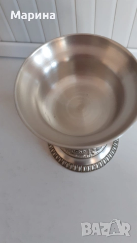 Немски свещник от калай Antik*Vintage #104   , снимка 2 - Антикварни и старинни предмети - 52402704