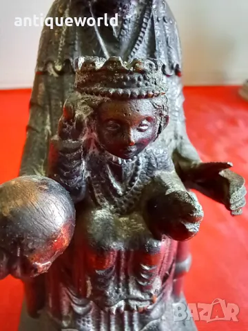 Стара Метална Фигура ,Статуетка Дева Мария, снимка 6 - Антикварни и старинни предмети - 49856235