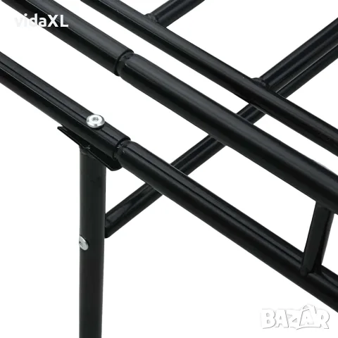 vidaXL Рамка за дневно легло, черна, метал, 90x200 см, снимка 8 - Спални и легла - 56146542