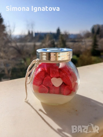 Соева свещ , снимка 2 - Ръчно изработени сувенири - 53331690