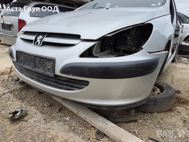 сива предна броня за Пежо 307, снимка 2 - Части - 56172472
