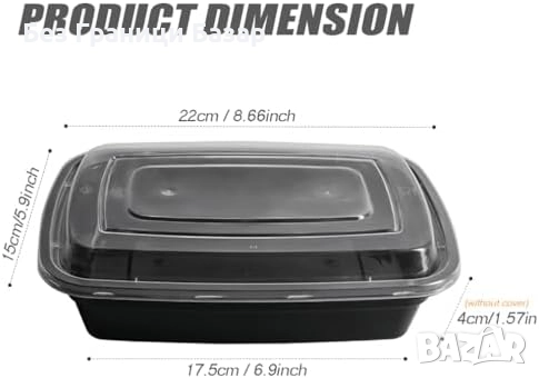 Нови 10 х 800 мл Контейнери за храна – Без разливи, микровълнова, фризер, снимка 2 - Други стоки за дома - 52219733