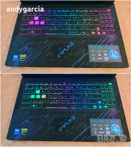 MSI Pulse 16 AI/Intel Core Ultra 7 155H/NVidia RTX 4070 8GB/16GB RAM/512GB SSD NVMe/QHD 240hz IPS, снимка 10 - Лаптопи за игри - 53484243