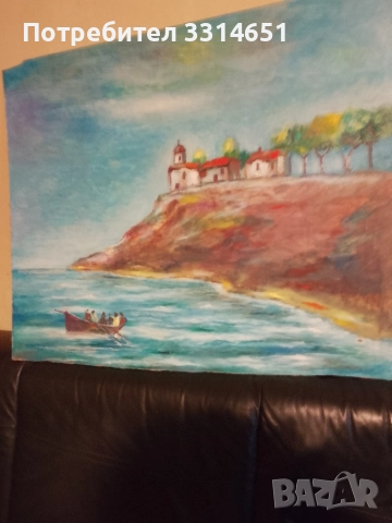 Огромна картина масло на фазер , снимка 3 - Антикварни и старинни предмети - 52789046