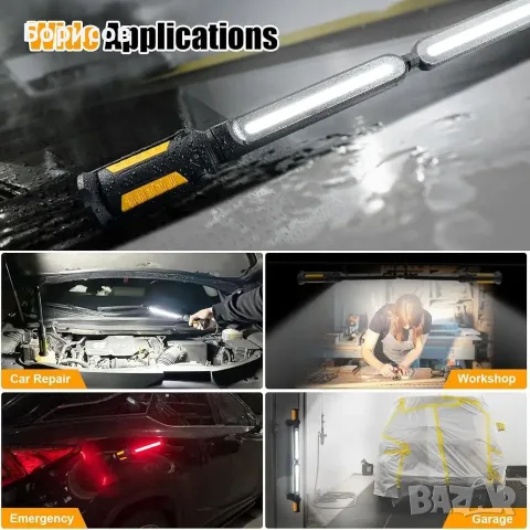 COB Work Light-работна лампа,за сервиз за под капак на кола 2400LM LED 4400mAh, снимка 4 - Аксесоари и консумативи - 55785382