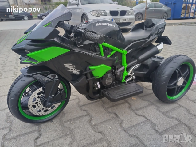 KAWASAKI акумулаторен мотор NINJA черен, снимка 8 - Детски велосипеди, триколки и коли - 53569680