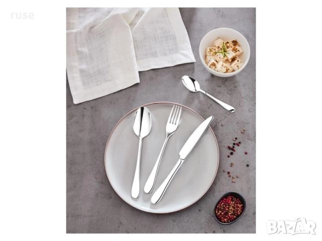 НОВИ! Комплект прибори за хранене 24 броя Класик гланц, снимка 2 - Прибори за хранене, готвене и сервиране - 52559080