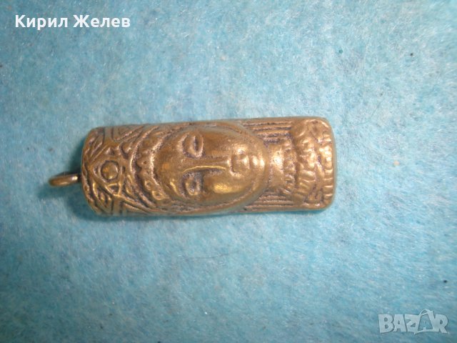 СТАР БРОНЗОВ АМУЛЕТ ФИГУРАЛЕН МЕДАЛЬОН ХУДОЖЕСТВЕНА МАЙСТОРСКА ИЗРАБОТКА ТОТЕМ РЯДЪК 25563, снимка 3 - Антикварни и старинни предмети - 35679571