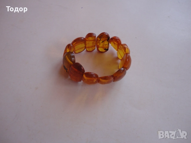 Гривна от натурален балтийски кехлибар 4, снимка 5 - Гривни - 52849705