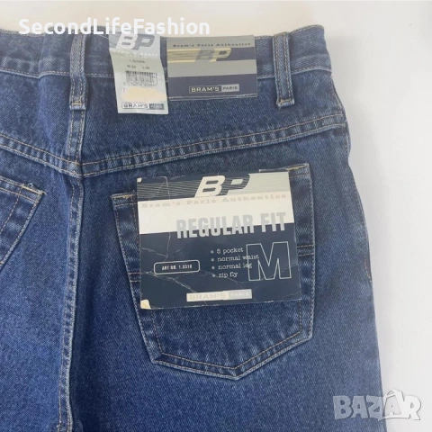 Винтидж дънки Bram’s Paris, мъжки размер W30 W36, тъмносини, нови, снимка 4 - Дънки - 53020326