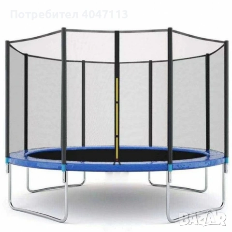 Ултра здрав портативен батут със защитна мрежа батут с размер 2,44 м. в диаметър + стълбичка, снимка 2 - Други - 53523100