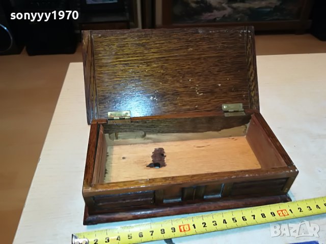 TALLENT-ENGLAND ДЪРВЕНА КУТИЯ С ЛОГО ОТ АНГЛИЯ 0705231127, снимка 3 - Антикварни и старинни предмети - 40616648