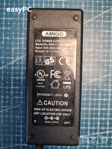 Оригинален захранващ адаптер AMIGO AMS17-1203000F1 12V 3A 