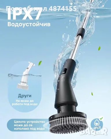 Електрическа четка за почистване 7в1, снимка 4 - Мопове, кофи, четки и метли - 56132459