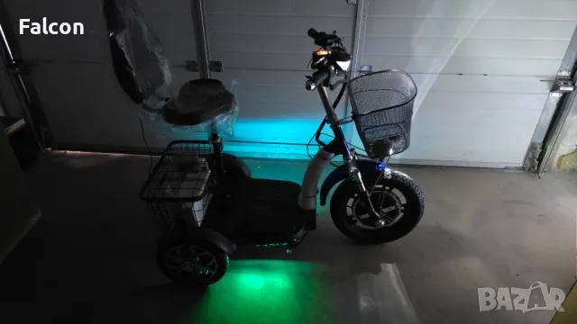 Електрическа триколка Falcon Traffic 950W с равна платформа и крачна спирачка, снимка 12 - Мотоциклети и мототехника - 35781881