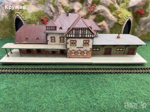 Гара за макет на влак HO 1:87 ЖП моделизъм диорама фигури, снимка 1