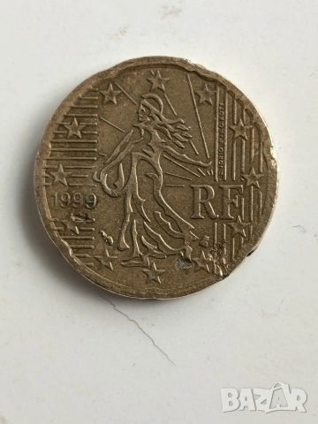 20 евро цента Франция 1999г., снимка 4 - Нумизматика и бонистика - 53175046